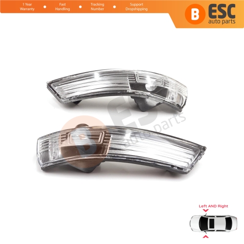 Side Door Wing Mirror White Clear Indicator Lamp Lens Left Right for Ford Focus 2007-2020 Mondeo MK4 2007-2015 1872845 1872847 