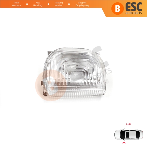 Left Side Door Wing Mirror White Clear Indicator Lamp Lens for Mercedes Sprinter MK3 907 910 2018-On 9109064700