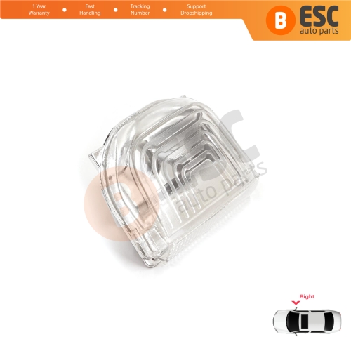 Right Side Door Wing Mirror White Clear Indicator Lamp Lens for Mercedes Sprinter MK3 907 910 2018-On 9109064600