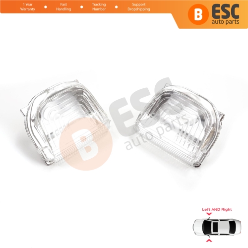 Side Door Wing Mirror White Clear Indicator Lamp Lens Left Right for Mercedes Sprinter MK3 907 910 2018-On 9109064700 9109064600