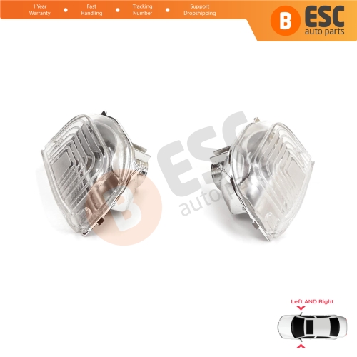 Side Door Wing Mirror White Clear Indicator Lamp Lens Left Right for Mercedes Sprinter MK3 907 910 2018-On 9109064700 9109064600