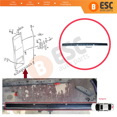 Rear Panel Door Sill Trim Bottom Plate for Mercedes Sprinter W901 W902 W903 W904 VW LT MK2 1996-2006 9017660119