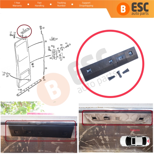 Rear Panel Door Trim Upper Plate for Mercedes Sprinter W901 W902 W903 W904 VW LT MK2 1996-2006 9017660219