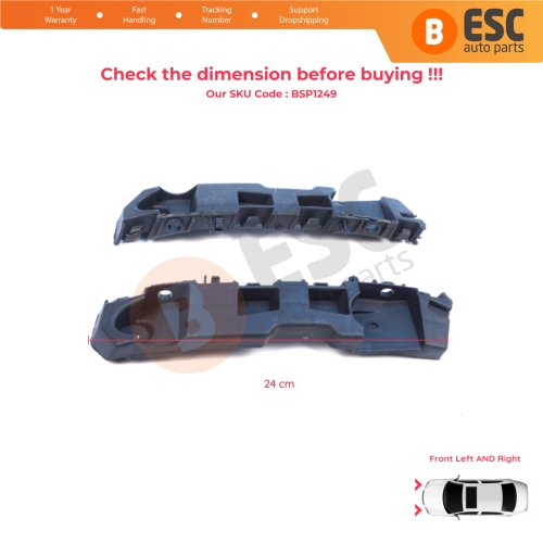 Front Left Right Bumper Mount Holder Support Bracket for Renault Dacia Logan Sandero Stepway MK2 Symbol MK3 Facelift 2017-On  631438295R 631427999R