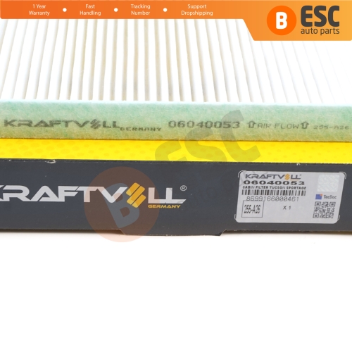 Cabin Air Particulate Pollen Filter Genuine KRAFTVOLL 06040053 for Hyundai Tucson MK1 JM MK3 TL Elantra MK4 HD ix35 MK2 i30 MK2 GD i20 MK2 GB Ioniq AE