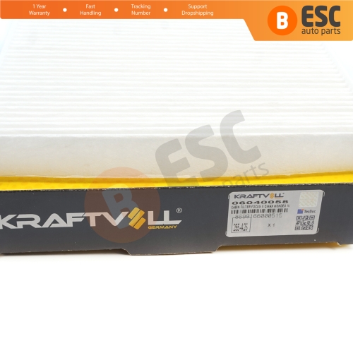 Cabin Air Particulate Pollen Filter Genuine KRAFTVOLL 06040058 for Ford C-Max Focus MK2 3 Galaxy MK2 3 Kuga MK1 2 Mondeo MK4 S-Max MK1 Transit Connect V408
