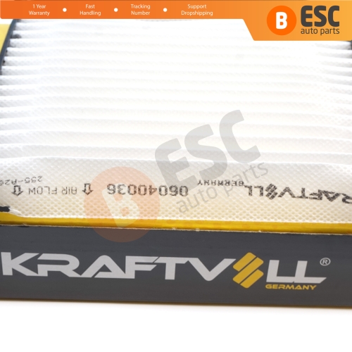 Cabin Air Particulate Pollen Filter Genuine KRAFTVOLL 06040036 for Dacia Duster MK2 Logan MK1 Sandero MK1