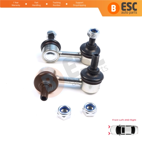 2 Pieces Front Right Left Sway Bar Stabilizer Link for Hyundai Accent Excel TagAz Verna X3 LC MC Matrix Lavita FC Mitsubishi Colt Lancer MK9 Evo Outlander MK1 CU 5483017010 5483017020