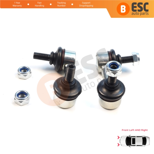 2 Pieces Front Right Left Sway Bar Stabilizer Link for Hyundai Accent Excel TagAz Verna X3 LC MC Matrix Lavita FC Mitsubishi Colt Lancer MK9 Evo Outlander MK1 CU 5483017010 5483017020