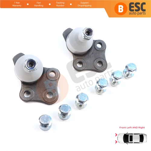 2 Pieces Front Axle Lower Control Arm Outer Guide Joint Ball for Renault Dacia Duster MK1 HS 2010-2018 401602308R