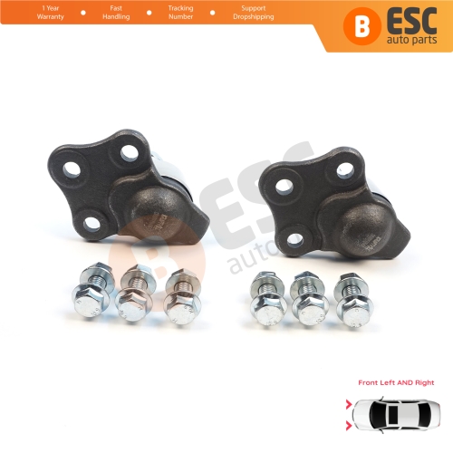 2 Pieces Front Axle Lower Control Arm Outer Guide Joint Ball for Renault Dacia Duster MK1 HS 2010-2018 401602308R