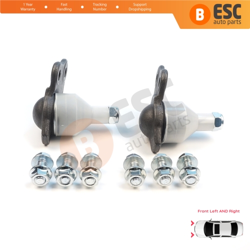 2 Pieces Front Axle Lower Control Arm Outer Guide Joint Ball for Renault Dacia Duster MK1 HS 2010-2018 401602308R