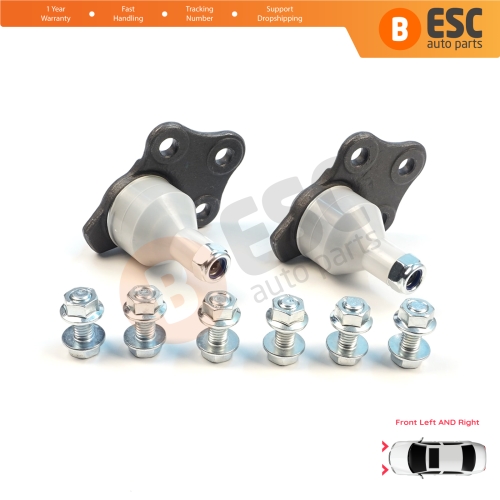 2 Pieces Front Axle Lower Control Arm Outer Guide Joint Ball for Renault Dacia Duster MK1 HS 2010-2018 401602308R