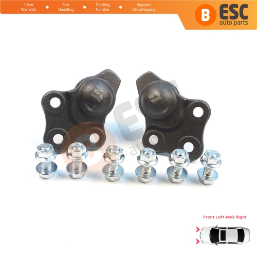 2 Pieces Front Axle Lower Control Arm Outer Guide Joint Ball for Renault Dacia Duster MK1 HS 2010-2018 401602308R