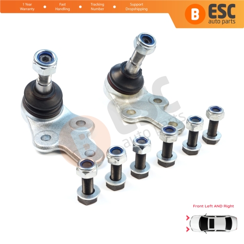 2 Pieces Front Axle Joint Ball Left and Right for Ford Focus MK2 C-Max DM2 Volvo S40 MK2 V50 C70 542 C30 533 1470387