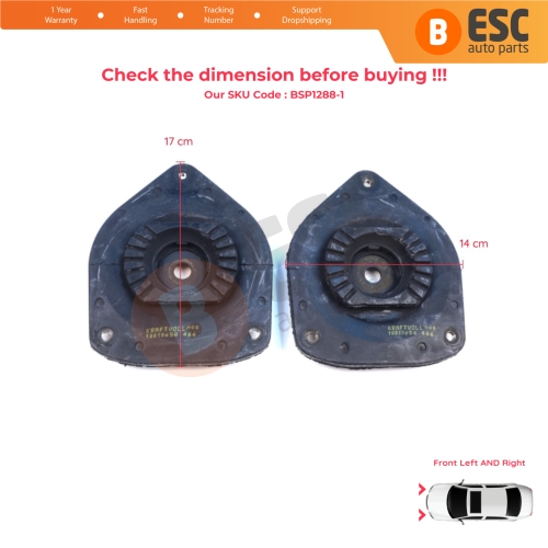 2 Pieces Front Axle Suspension Top Strut Mounting For Nissan Qashqai J10 Micra K14 Renault Clio Scenic Megane MK3 Talisman Fluence 543200001R