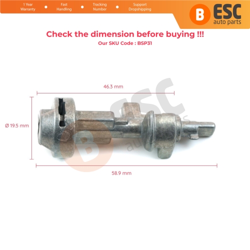 Steering Wheel Ignition Lock Barrel Cylinder Shaft Rod For Toyota Corolla E9 E90 1987-2005 Stamped 8