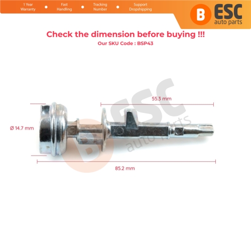 Steering Wheel Ignition Lock Barrel Cylinder Shaft Rod For BMW 5 Series E39 1995-2004 4/5 Door