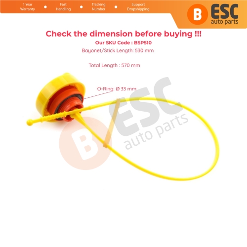 Engine Oil Level Measurer Rod Dipstick With Cap for Renault Nissan Opel Vauxhall 1.9 Diesel 8200138515