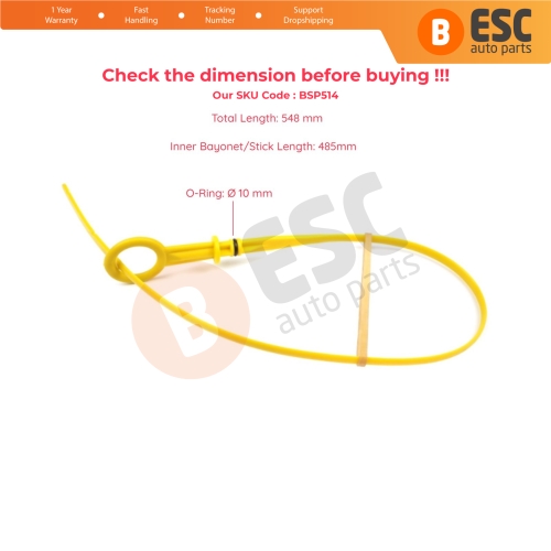 Oil Level Measurer Rod Dipstick 485 mm for Renault Clio Kangoo Megane Thalia Dacia Logan Sandero K7J K7M Engines 7700273906