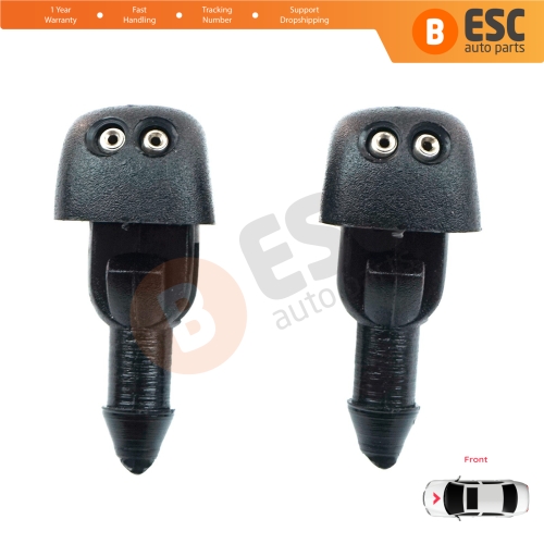 2 Pieces Front Window Wiper Water Washer Nozzle Spray Jets for Ford Transit T E 1985-2000 Tourneo 1994-2014 86VB17666BB