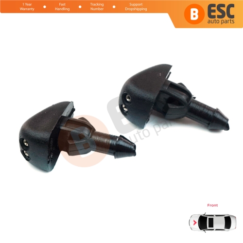 2 Pieces Front Window Wiper Water Washer Nozzle Spray Jets for Ford Transit T E 1985-2000 Tourneo 1994-2014 86VB17666BB