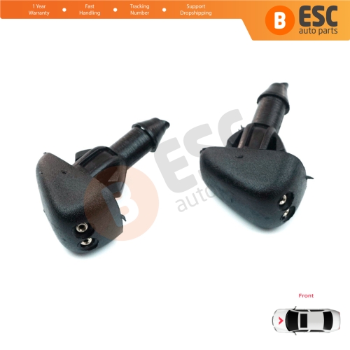 2 Pieces Front Window Wiper Water Washer Nozzle Spray Jets for Ford Transit T E 1985-2000 Tourneo 1994-2014 86VB17666BB