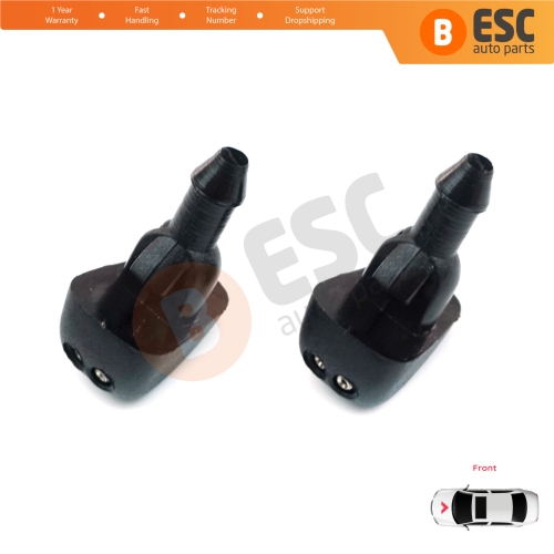 2 Pieces Front Window Wiper Water Washer Nozzle Spray Jets for Ford Transit T E 1985-2000 Tourneo 1994-2014 86VB17666BB
