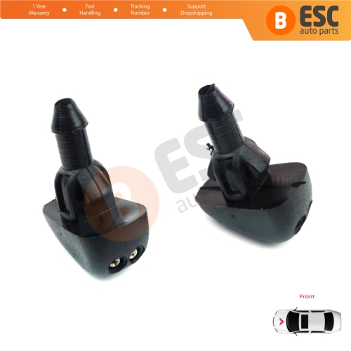 2 Pieces Front Window Wiper Water Washer Nozzle Spray Jets for Ford Transit T E 1985-2000 Tourneo 1994-2014 86VB17666BB