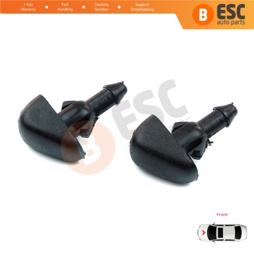 2 Pieces Front Window Wiper Water Washer Nozzle Spray Jets for Ford Transit T E 1985-2000 Tourneo 1994-2014 86VB17666BB