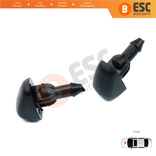 2 Pieces Front Window Wiper Water Washer Nozzle Spray Jets for Ford Transit T E 1985-2000 Tourneo 1994-2014 86VB17666BB