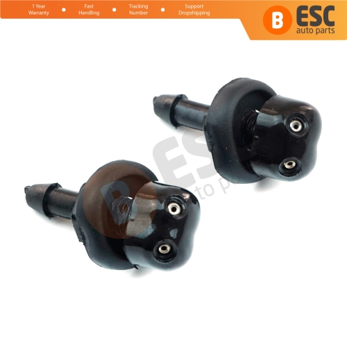 2 Pieces Universal Car Dual Holes Windshield Washer Nozzle Wiper Water Spray Jet Kit