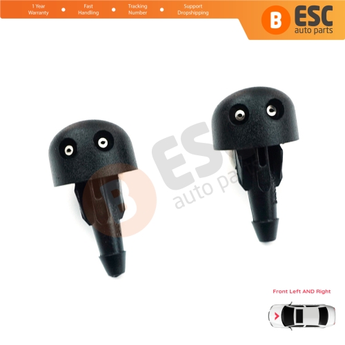 2 Pieces Front Window Wiper Water Washer Nozzle Spray Jets for Renault Clio MK2 Symbol Thalia MK1 MK2 7700413545