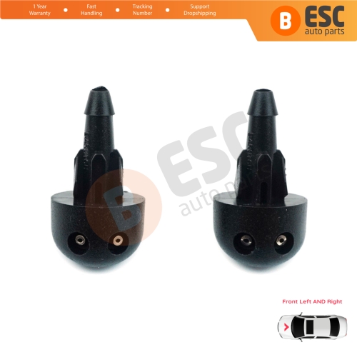 ESC Auto Parts ESP528 2 Pieces Front Windscreen Water Washer Nozzle
