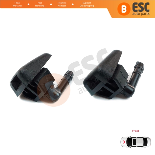 2 Pieces Front Window Wiper Water Washer Nozzle Spray Jets for Fiat Citroen Peugeot Alfa Romeo Ypsilon 735277664 6438J0 46454320 7767818   
