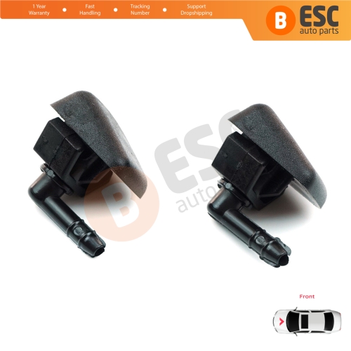 2 Pieces Front Window Wiper Water Washer Nozzle Spray Jets for Fiat Citroen Peugeot Alfa Romeo Ypsilon 735277664 6438J0 46454320 7767818   