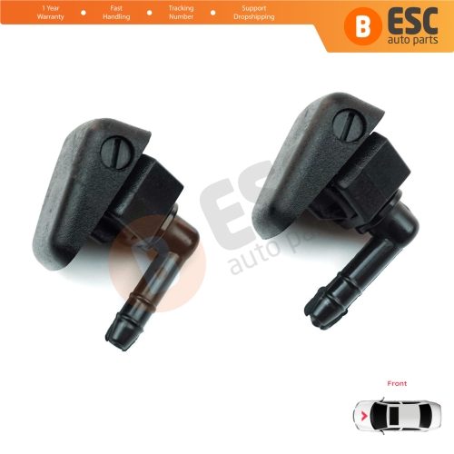 2 Pieces Front Window Wiper Water Washer Nozzle Spray Jets for Fiat Citroen Peugeot Alfa Romeo Ypsilon 735277664 6438J0 46454320 7767818   