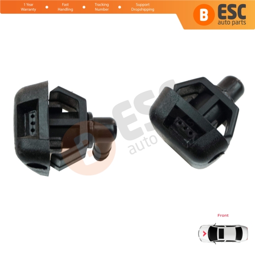 2 Pieces Front Window Wiper Water Washer Nozzle Spray Jets for Fiat Citroen Peugeot Alfa Romeo Ypsilon 735277664 6438J0 46454320 7767818   