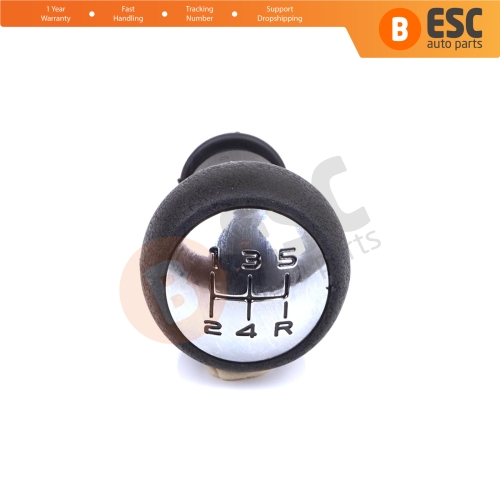 5 Speed Gear Shift Stick Knob Black Chrome For Peugeot 106 107 206 207 208 301 306 307 308 406 508 605 807 Citroen C1 C2 C3 C4 C8 2403AJ 
