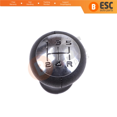5 Speed Gear Shift Stick Knob Black Chrome For Peugeot 106 206 206+ 306 406 605 2403AP