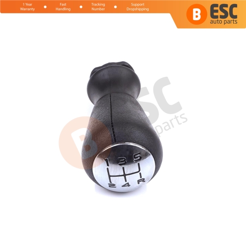 5 Speed Gear Shift Stick Knob Black Chrome For Peugeot 106 206 206+ 306 406 605 2403AP