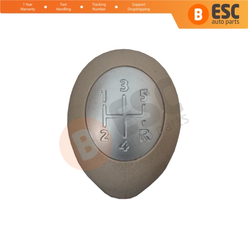 5 Speed Gear Shift Stick Knob Beige Chrome For Renault Clio MK3 Scenic Kangoo Megane Laguna MK2 Sandero Logan Duster Dokker 8200596157