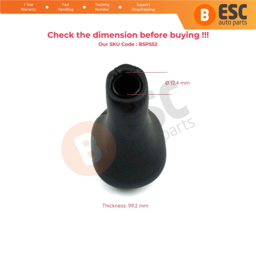 5 Speed Gear Shift Stick Knob Black Chrome For Ford Focus MK1 1998-2009 XS4R7217AA