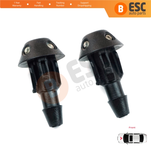 2 Pieces Front Window Wiper Washer Nozzle Spray Jet for Peugeot 106 205 306 309 Citroen Saxo 643871 643825