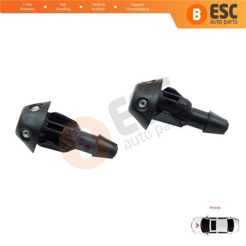 2 Pieces Front Window Wiper Washer Nozzle Spray Jet for Peugeot 106 205 306 309 Citroen Saxo 643871 643825