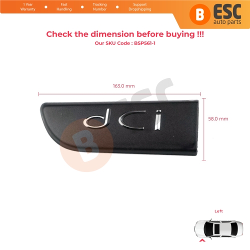 DCI Badge Emblem Left For Renault Megane MK2 Scenic MK2 8200717150 