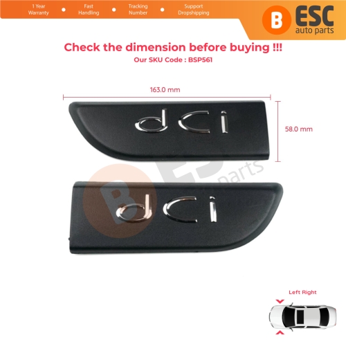 2 Pieces DCI Badge Emblem 8200717150 Left Right For Renault Megane MK2 Scenic MK2