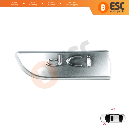 Chrome DCI Badge Monogram Emblem Left Door Moulding Badge For Renault Megane MK2 Scenic MK2 8200717150