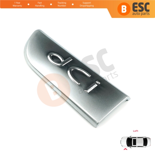 Chrome DCI Badge Monogram Emblem Left Door Moulding Badge For Renault Megane MK2 Scenic MK2 8200717150