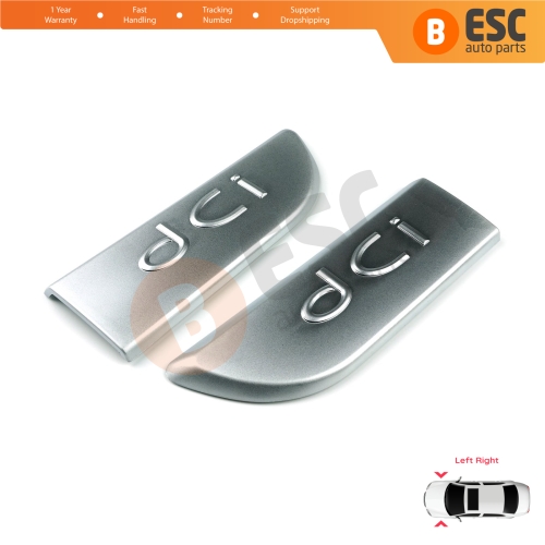 Chrome DCI Badge Monogram Emblem Left and Right Door Moulding Badge For Renault Megane MK2 Scenic MK2 8200717150